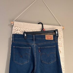 Levi's Women's Dark Indigo High-Rise Straight Jeans